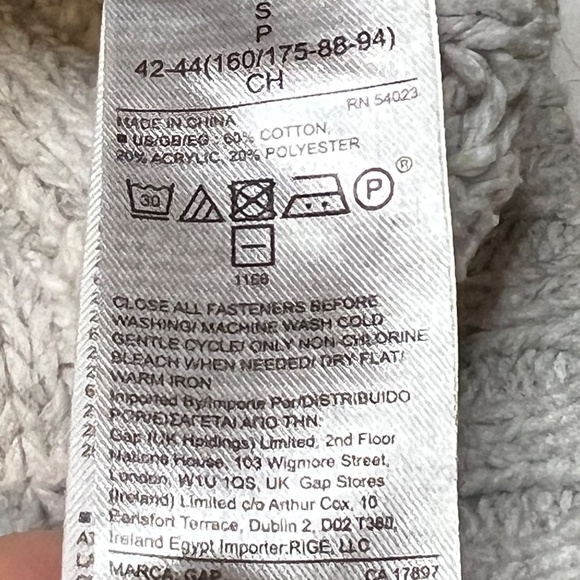 GAP Sweater Women’s Light Grey Chunky Knit Cardigan Thick Knit Size Small - Picture 8 of 12